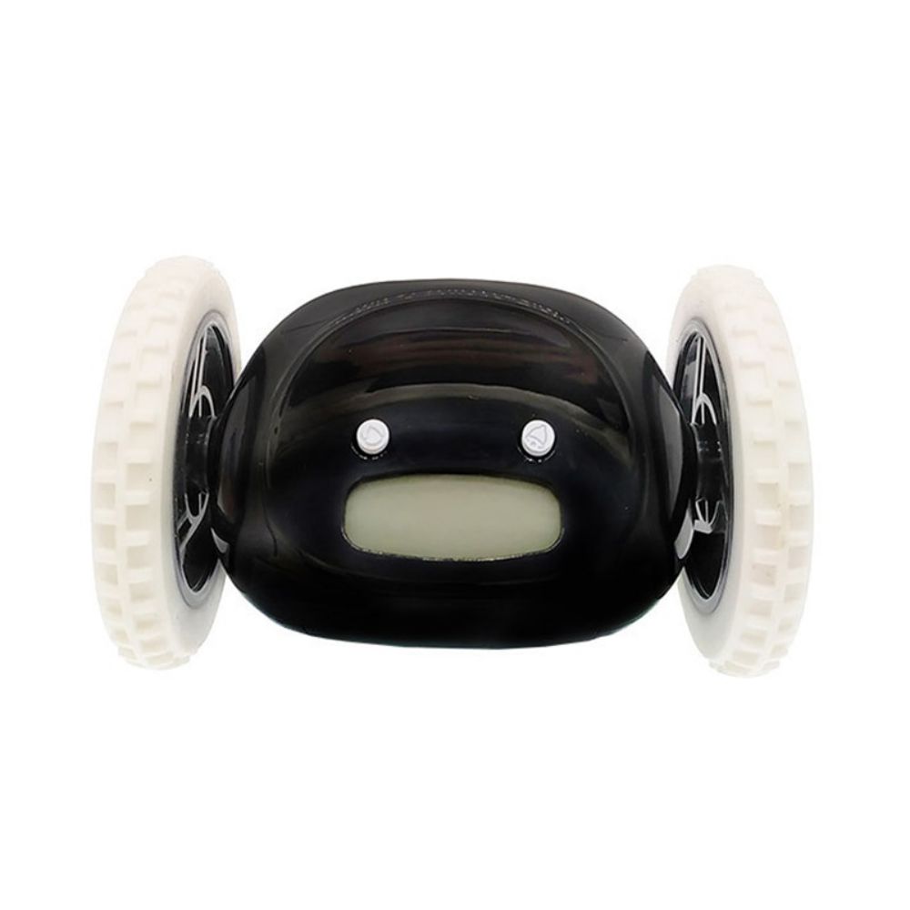 Lazy Alarm Clock Snooze Mobile Wheel Escape Electronic Alarm Clocks Home Decoration Mini Digital Ornament Quartz Clock