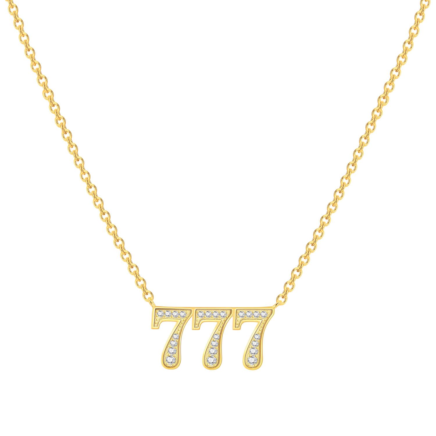 

Original 18K Gold 222 333 444 777 Lucky Number Pendant Necklace for Women Birthday 925 Sterling Silver Jewelry Gifts Angel 2026
