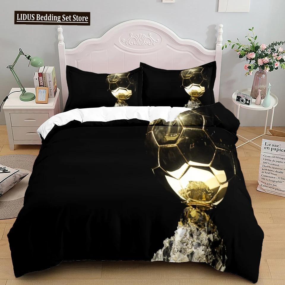 

Футбольный комплект постельного белья с принтом в виде футбола 3D для мальчиков и подростков, комплект постельного белья с спортивной тематикой, двуспальный, размер «king-size», 23 шт., пододеяльник 70x133cm 2pcs