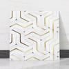 Black Gold Geometric Marble Pattern Self-Adhesive Wallpaper Tile Sticker for Bathroom Living Room Luxury Decor