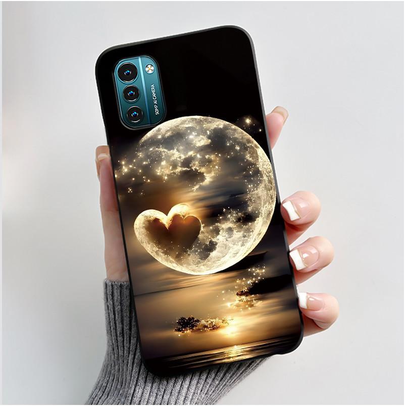 For Nokia G21 G11 Plus Case Cute Love Rabbit Cartoon Black TPU Silicone Soft Cover For NokiaG21 G 11 G11Plus Bumper Phone Case