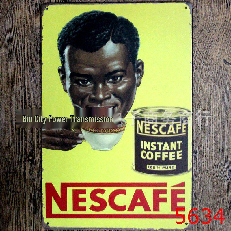 Vintage Coffee Tin Sign for Restaurant or Home Decor