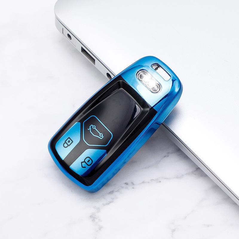 

Мягкий чехол для дистанционного ключа из ТПУ для A1 A3 A4 B9 A5 A6 Q3 Q5 4M Q7 TT TTS RS Coupe, защитный держатель, аксессуары для брелоков синий