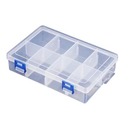 New 8 Grids Tools Storage Box Large Capacity Adjustable Jewelry Storage Box Transparent Hardware Tool Box