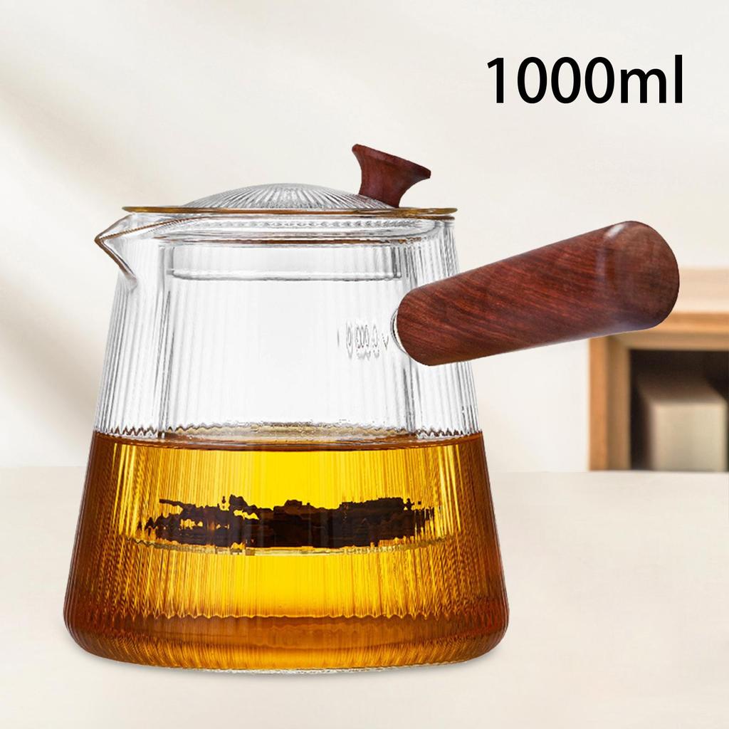 Glass Teapot with Infuser Blooming and Loose Leaf Tea Maker Elegant with Lid Clear Tea Kettle Stovetop Safe for Home Camping