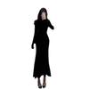 Women's Black Fishtail Skirt Dress - Spring/Autumn Hip-Hugging Long Skirt 2026 New Style