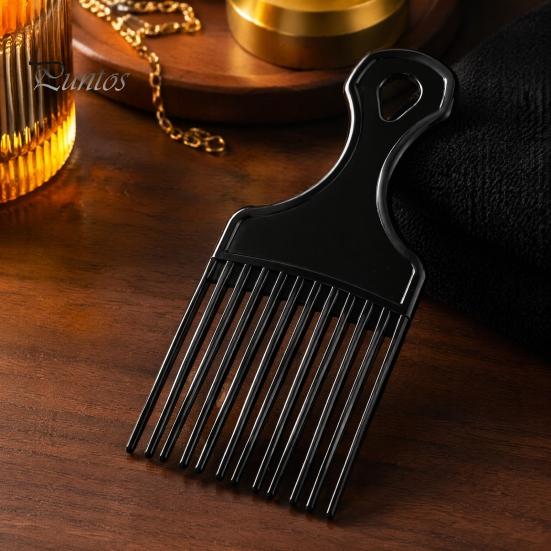 Pettine per Acconciatura Uomo Donna, Denti Larghi Sollevante Districante, Plastica Afro Riccio, Spesso