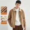 Men's Faux Suede Sherpa Lined Jacket