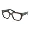 Temple Logo Acetate Square Optical Frame Women's Brown