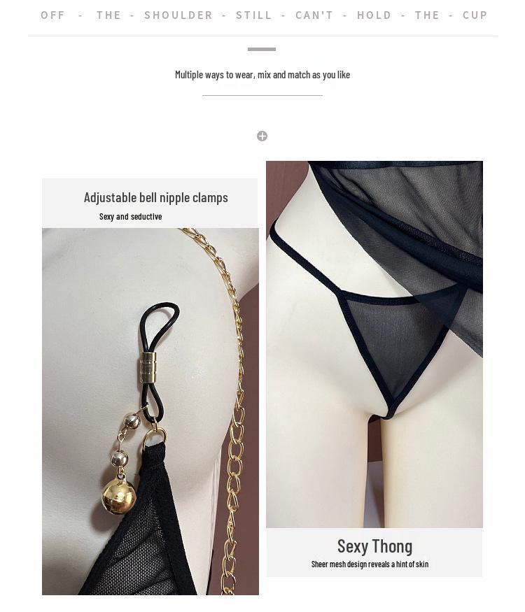 Σετ Εσωρούχων Δεσπόζουσας Πρόκλησης Μεγάλου Μεγέθους - Ερωτικό SM Στολή Πιτζάμα, Πειρασμός & Πάθος 7411