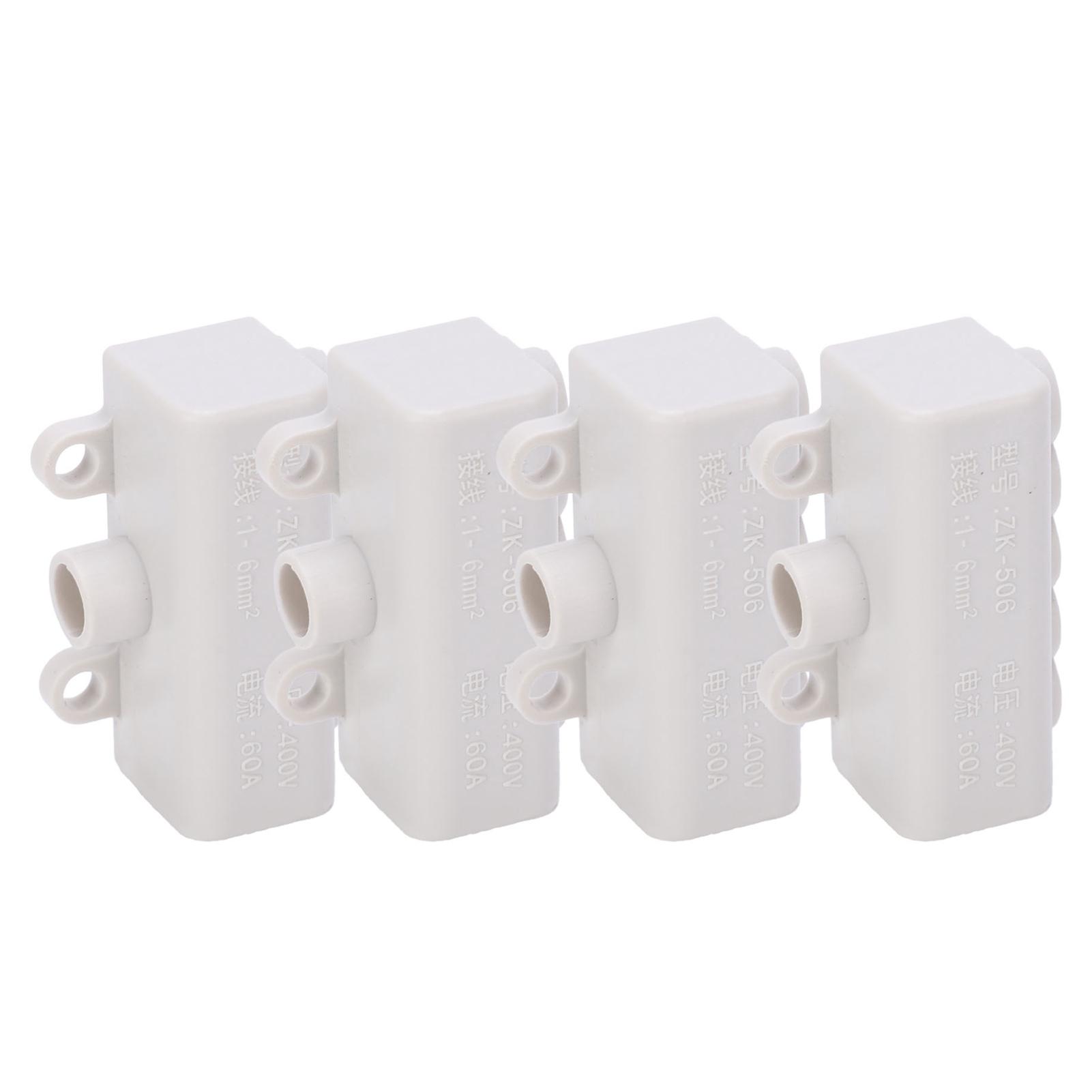 

4 шт. Високопотужний Основний Розгалужувач Т-подібна Клемна Колодка для Проводки Промисловий Роз єм 400В 60А(1в