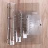 A4/A5/A6/A7 School Clip File Plastic Transparent Loose Leaf Ring Binder Planner Notebook