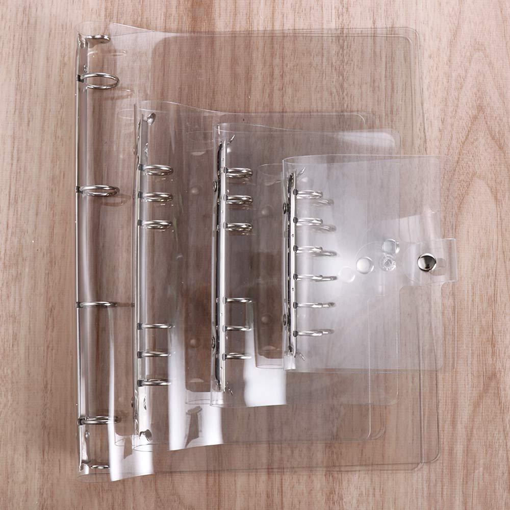 A4/A5/A6/A7 Schul-Klemmhefter Kunststoff Transparent Loseblatt Ringbuch Planer Notizbuch