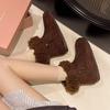 Winter new matte new ugly big head snow boots velvet warm lamb wool Birkencotton boots