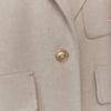 MAXZA Cashmere Wool Blend Color Block Handmade Long Coat Cc10hc306on