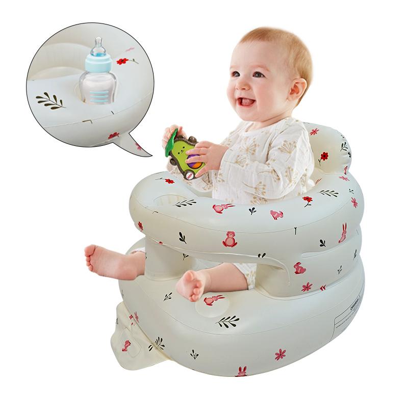 Baby Inflatable Sitting Chair Anti Tip Portable Indoor Outdoor Learning Seat Feeding Chair Bath Stool