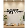Metal Wall Art Sign Happy Place Home Decor Weatherproof Living Room Bedroom