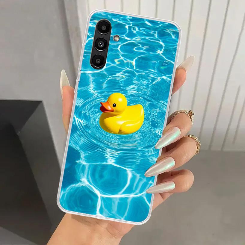Rubberen Eendjes Zwembad Telefoonhoesje voor Samsung Galaxy A17 A16 A37 A26 A36 A57 A56 A15 A25 A35 A55 A14 A24 A34 A54 A13 A23 A33
