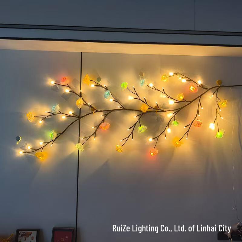 LED Rattan Branch Lamp – Bendable Indoor Night Light