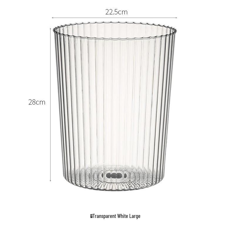 Furih Transparent Plastic Waste Baskets (2-Pack)