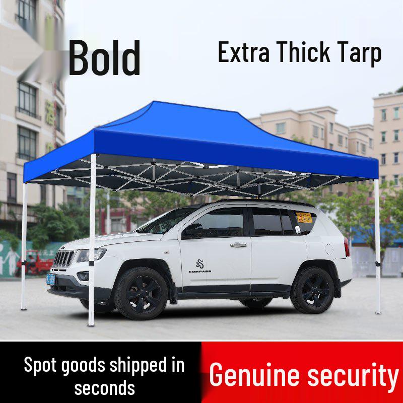 Durable & Weighted Telescopic Folding Tent Umbrella: Rain Shelter with Sun Protection for Outdoor Events.