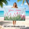 Nature Library Travel Theme Soft Beach Towel Personalized Custom Name Text Towel Portable for Beach Pool Travel