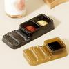 4PCS Square Hot Pot Dipping Bowl Plastic Sauce Separate Grid Plate Seasoning Dish  Hotel