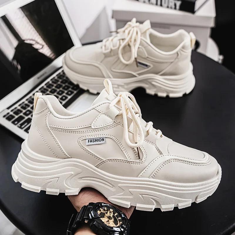 Fashion Men's Sports Shoes 2025 Spring and Autumn New Breathable Thick Soled Running Shoes Fashion Versatile Casual Shoes