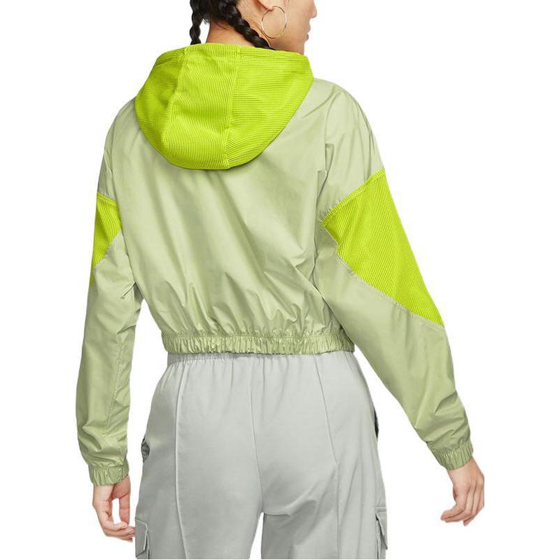 Nike Cropped Coats Women's Green Hooded Thin DO7259-321
