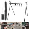 Outdoor Folding Camping Hanging Rack Shelf Top Plate with Hook Triangle Storage Hanger Picnic Cookware Pot Pan Hanging Rack