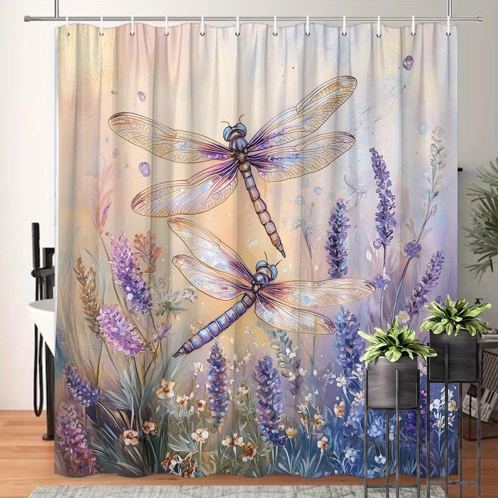 Waterproof Mildew Resistant Shower Curtain With Hooks Cute Simple Design Easy Install Washable For Home Hotel Bathroom Decor
