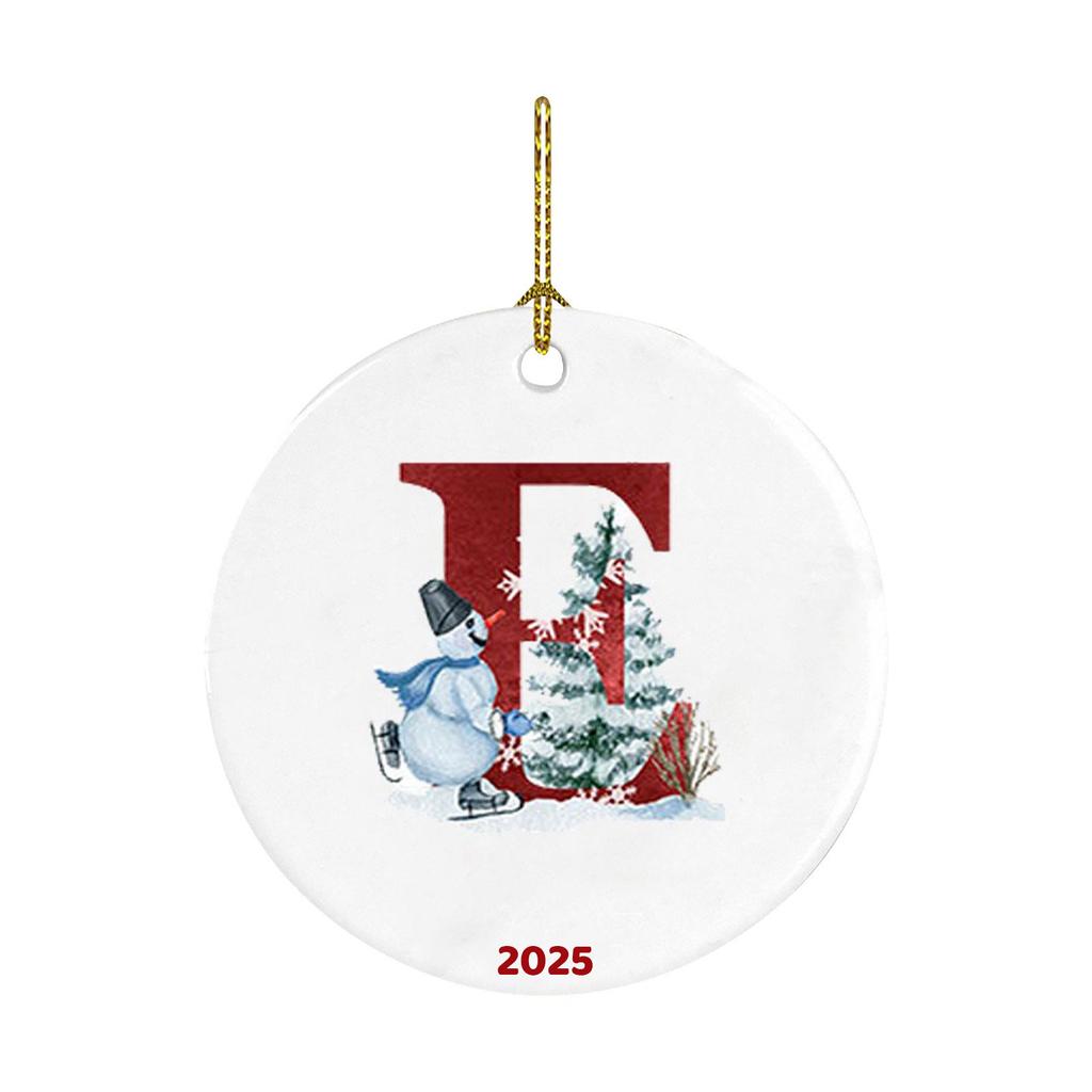 26 Letters Santa Christmas Pendant Acrylic Car Pendant Christmas Tree Decoration