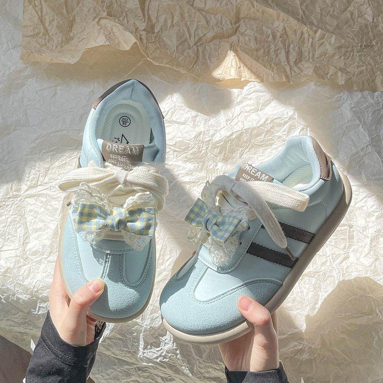 Hässlich süßer Mango-Kopf weiches Mädchen Leinenschuhe Schüler neuer Schüler Großkopfschuhe mit Rock