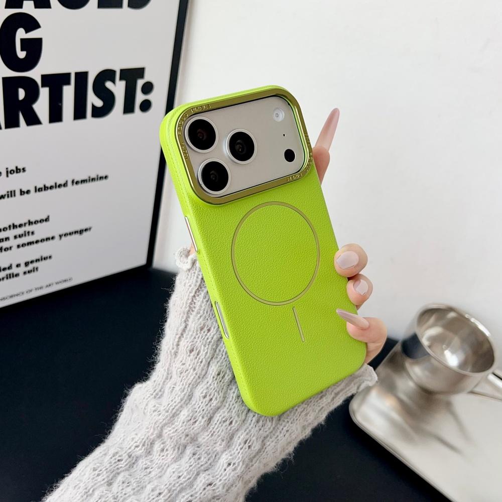 

Fashion Matte Leather Texture For Magsafe Phone Case For iPhone 17 16 15 14 Plus 13 12 Pro Max Solid Color Bumper Magnetic Cover iPhone 12