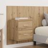 Headboard with Cabinets 3 pcs Artisan Oak Wood Based Material