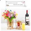 Storage Bottle Electroplated Gold Flower Accessories For Wedding Birthday Dinner Decoration Flower Pot Candlestick Steel/glass