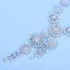 European-American Women's Brass Zircon Choker Necklace Set - Fashion Evening Party Bridal Jewelry J5179