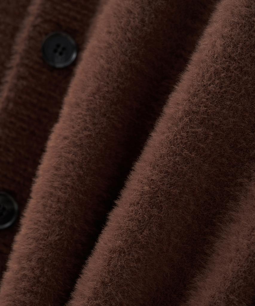 Blond9 Soft Wing Yarn Cardigan_Brown