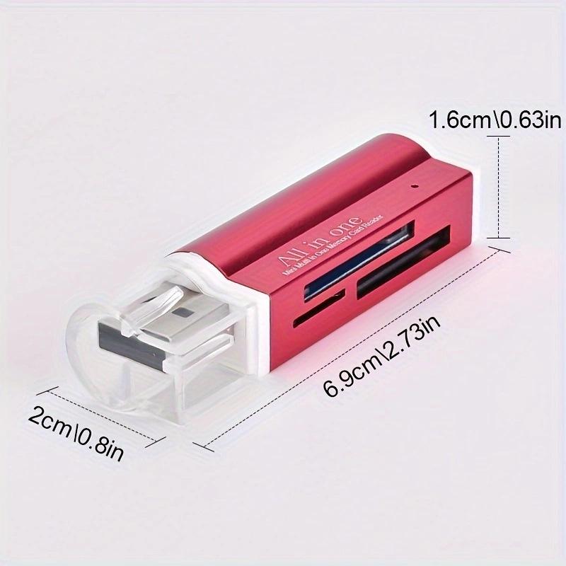 USB 2.0 High-Speed 4-in-1 Card Reader for Sony MS/SD/CF/M2 Cards