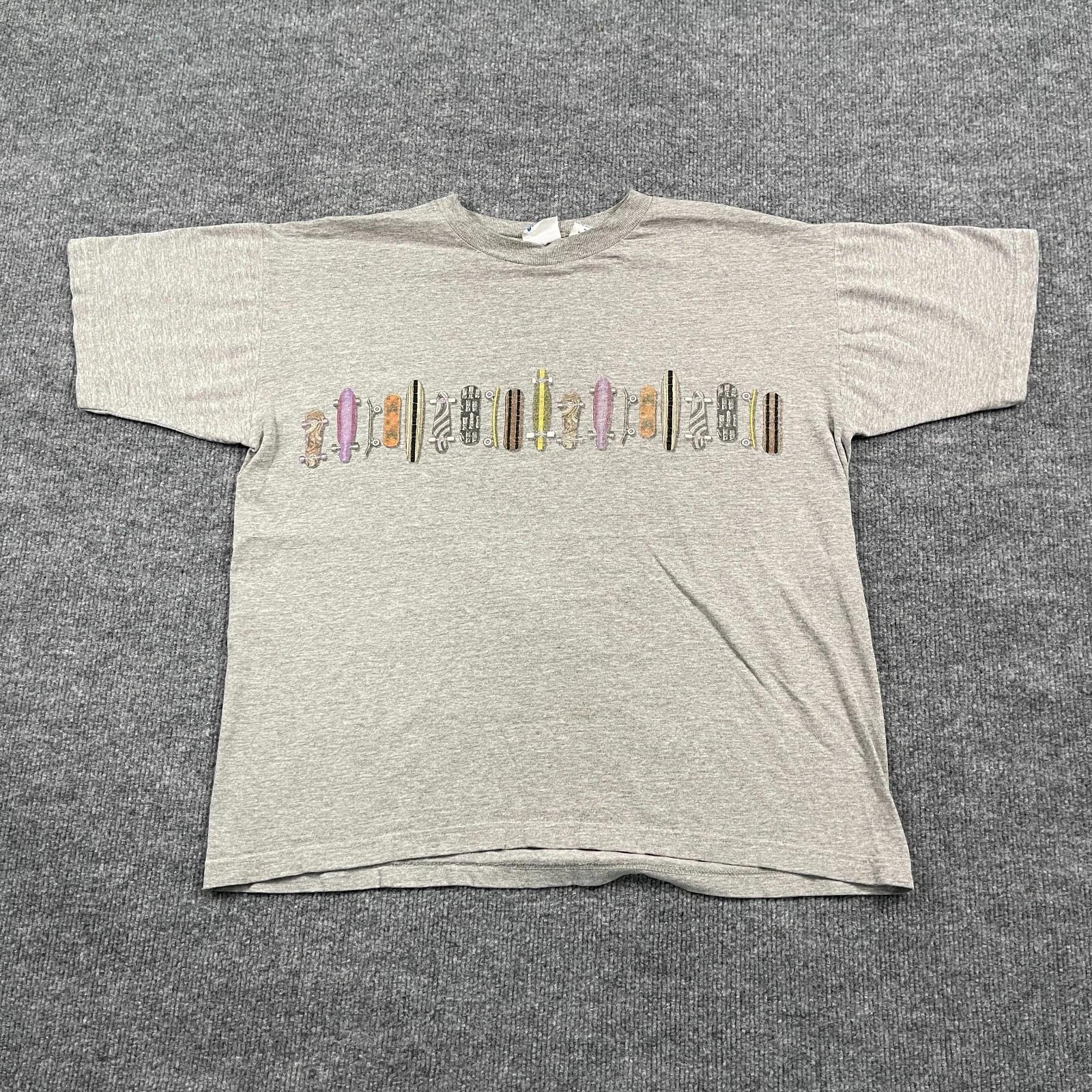 

Vintage 90s UTILITY Skate Shop Skateboard Art Shirt Medium 20x24 Gray 3XL