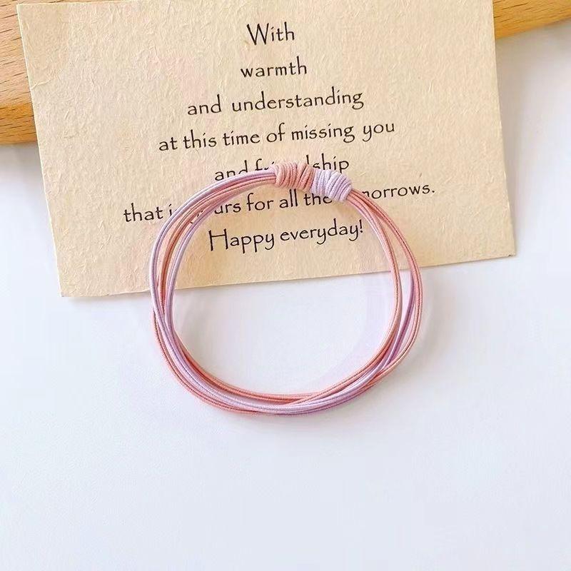 The new color matching four-strand rubber band net celebrity small fresh forest female Korean headdress girls tie hair accessories hair ring