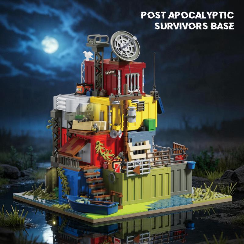 Jie Xing Doomsday Survival Base Building Blocks - Educational Toy Model for Children