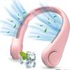 USB Neck Fan 4000 mAh Rechargeable Silent - Pink - E.F.Connection - Portable
