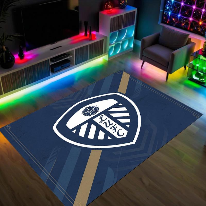 Leeds United Design Crystal Velvet Carpet Cozy Non?Slip Printed Rug For Bedroom Living Room Entrance