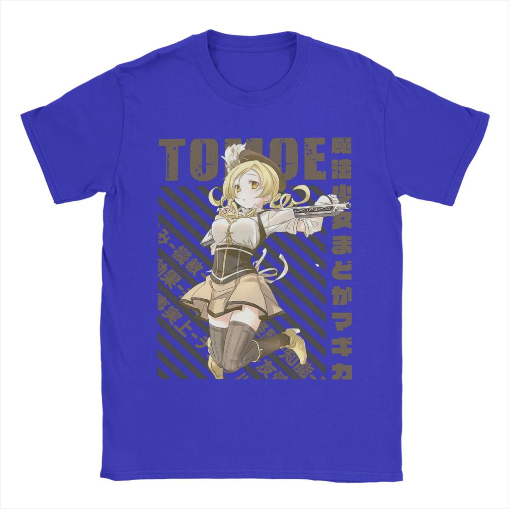 Novelty Mahou Shoujo Mami Tomoe TShirt Unisex Round Neck Pure Cotton T Shirt Madoka Magica Anime Short Sleeve Tees Classic Clothes