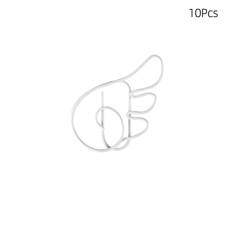 10/20/50Pcs Ins Style Angel Wing Shaped Metal Paper Clips Simple Cute Pin For Student Stationery Office Decoration Supplies