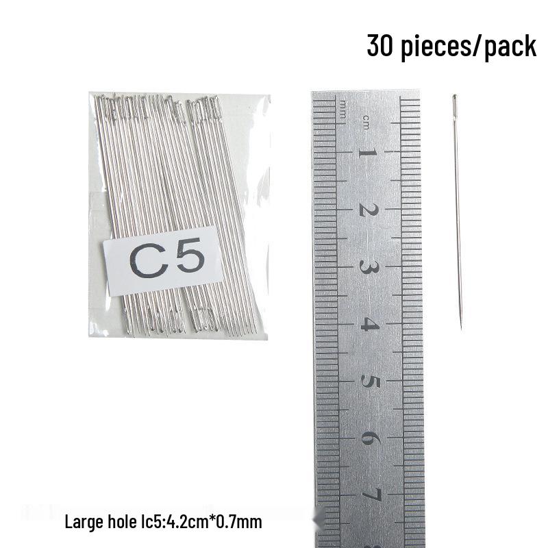 Steel Sewing Needles: Large & Small Eye, Long Needles for Quilts, Clothes, Cross Stitch, Embroidery