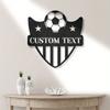 Metal Wall Art Soccer Team Emblem Custom Sign Home Office Decor