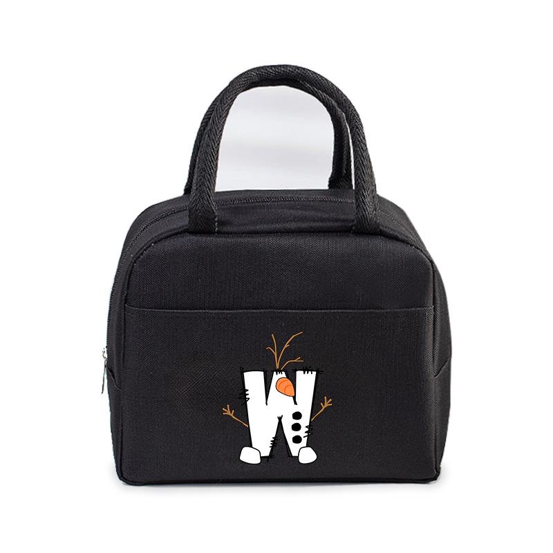 26 letter lunch box bag portable bento bag office worker student large lunch bag