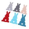 6Pcs Easter Bunny Money Holders Felt Bulk Cute Basket Stuffers   Decorations Mixed Color